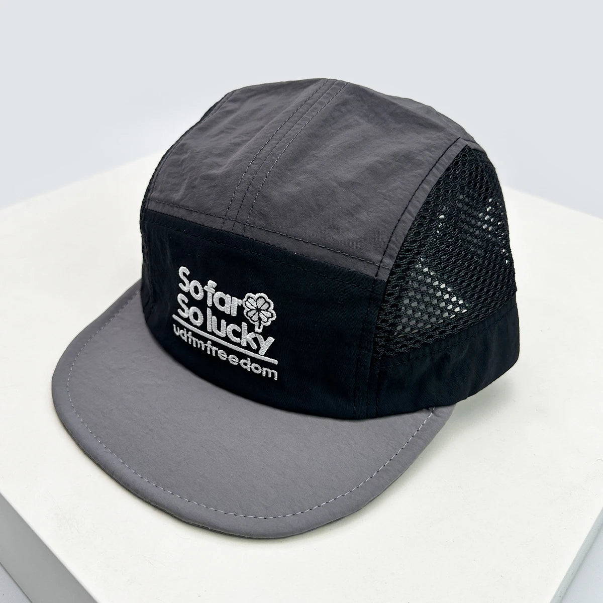 Unisex Flat Eave Embroidered Letters Baseball Hats Breathable Korean Sunshade Quick Drying Peaked Caps Niche Versatile ins