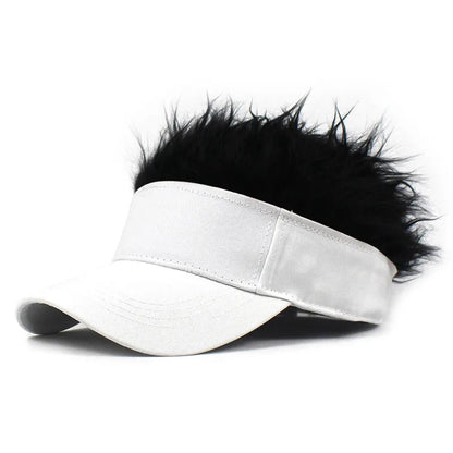 Men's and women's wig baseball cap adjustable hip-hop funny outdoor duck tongue sun hat suitable for casual sports