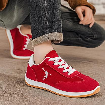 Men's Shoes, Spring and Autumn Trendy Styles, New Cross-Border Models, White, Black, Red Sneakers, Soft-Soled Breathable Men's Low-Top Versatile Casual Shoes
