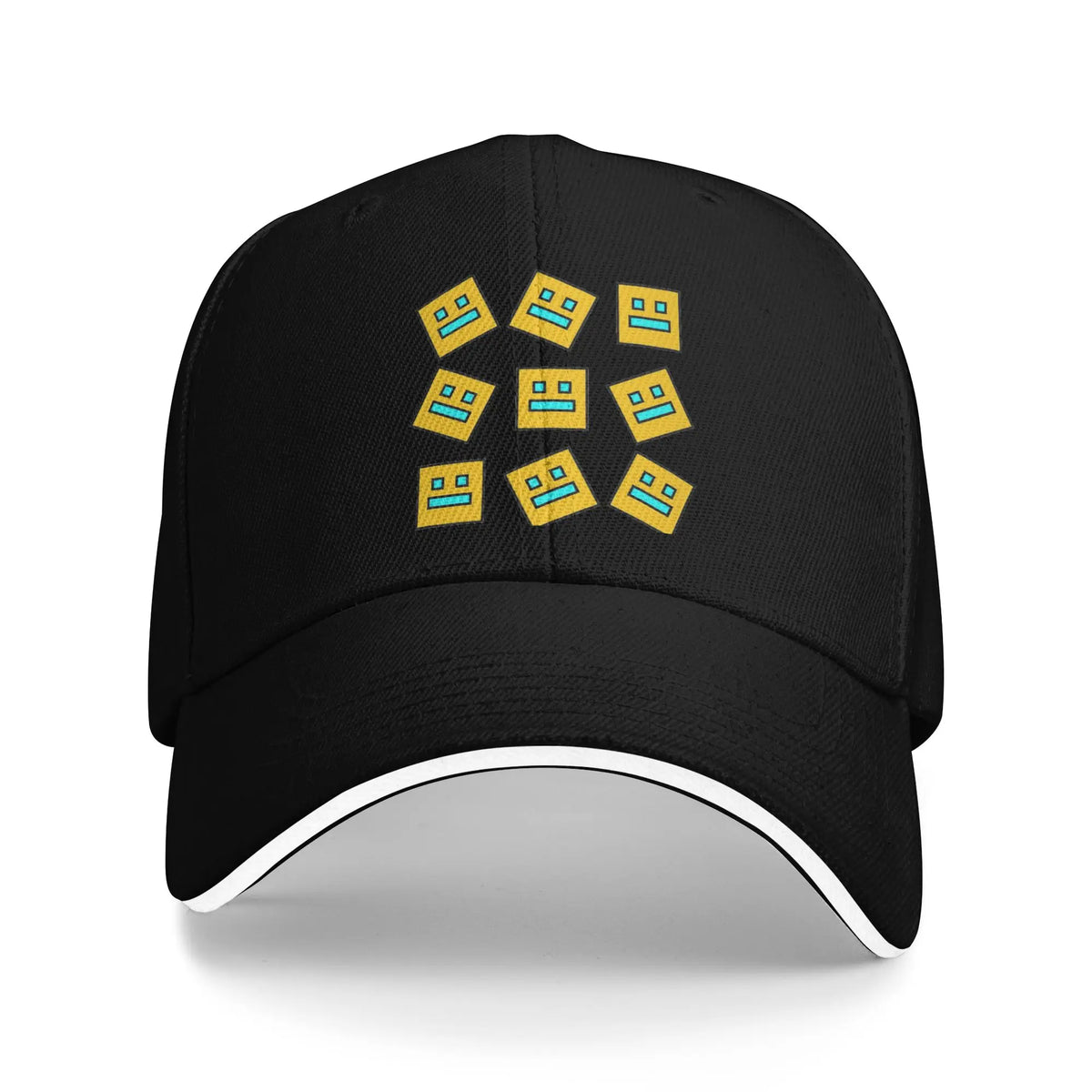 Geometry Gaming Cube Dash Czapki z daszkiem Hip Hop Extreme Demon Czapka typu sandwich Styl unisex Regulowana czapka typu „dad hat” Bieganie Golf