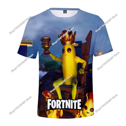 Children's Summer T-Shirt Battle Royale Fortnite Hero Victory 3D T-shirt Tees Boys Girls Baby Clothes