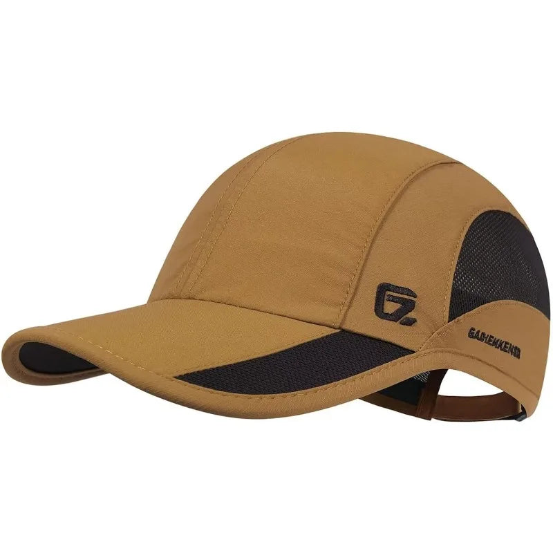 GADIEMKENSD Summer For Men Sports Running Sweat Baseball Cap Male Golf Quick Dry Women Solid Snapback Mesh Hat Visor Hat