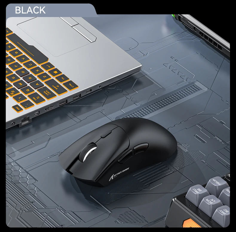 Attack Shark R1 18000dpi Wireless Mouse, 1000Hz, Tri-mode Connection, PAW3311, Macro Gaming Mouse