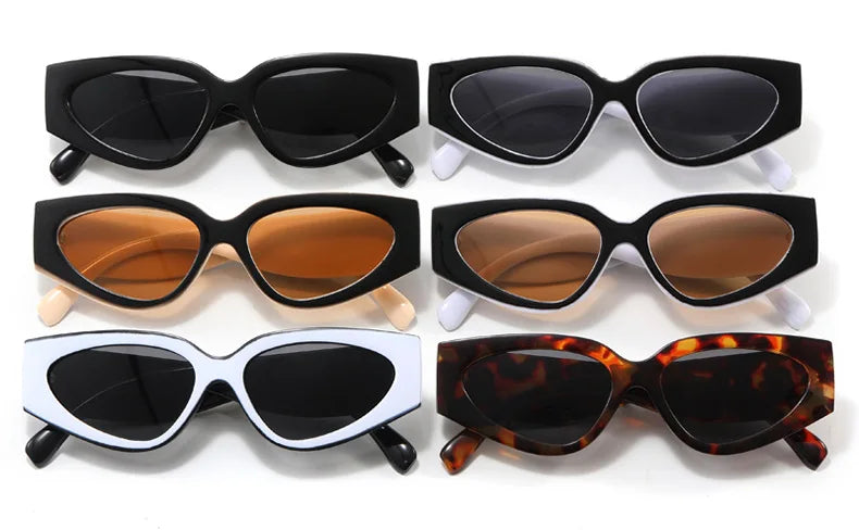 Módní sluneční brýle Cat Eye, malé oválné, dámské, pánské, trendy, Y2K, punkové, cestovní, vintage, UV400