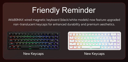 AJAZZ AK680 MAX Magnetic Axis Wired Keyboard 0.125ms Ultra-Low Latency Professional Gaming Keyboard