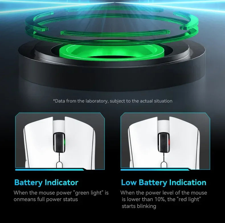 Ratón gaming inalámbrico Bluetooth Attack Shark R1 2.4G USB, 18K DPI, PAW3311, conectividad tri-modo, ligero 59g, para PC, portátil y Mac