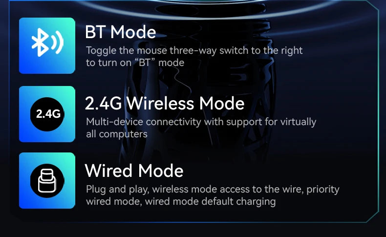 Mouse da gaming wireless Attack Shark R2 PAW3950 8K in lega di magnesio, leggero, Bluetooth tri-mode per gaming/ufficio