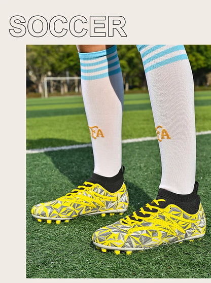Chaussures de football pour homme, respirantes, d'entraînement, crampons, sport, plein air, TF, futsal, match, gazon synthétique, gazon naturel, drop shipping