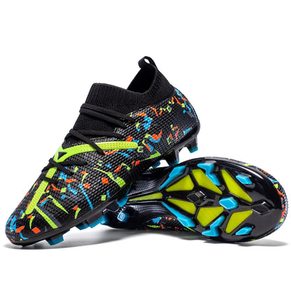 Ghete de fotbal profesionale pentru bărbați, din plasă respirabilă, crampoane antiderapante, sneakers rapizi la modă pentru gazon artificial, pantofi de fotbal pentru bărbați
