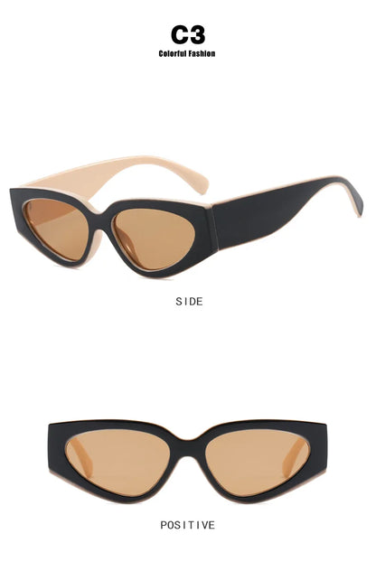 Módní sluneční brýle Cat Eye, malé oválné, dámské, pánské, trendy, Y2K, punkové, cestovní, vintage, UV400