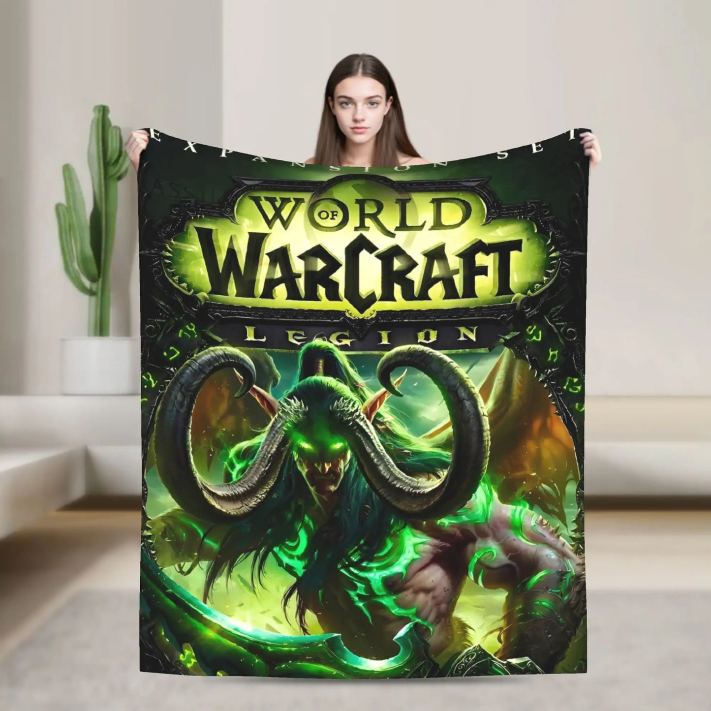 WOW World of Warcraft Arthas Retro Game Blanket  Soft Plush Bedding Throws For Home Decor Travel Flannel Bedspread Bed Cover