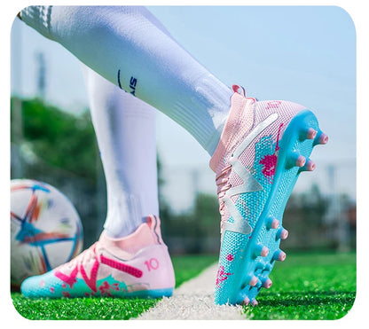 Chaussures de football pour homme, crampons Society, chaussures de football professionnelles, chaussures de football d'intérieur pour terrain rapide, baskets pour garçon, entraînement original
