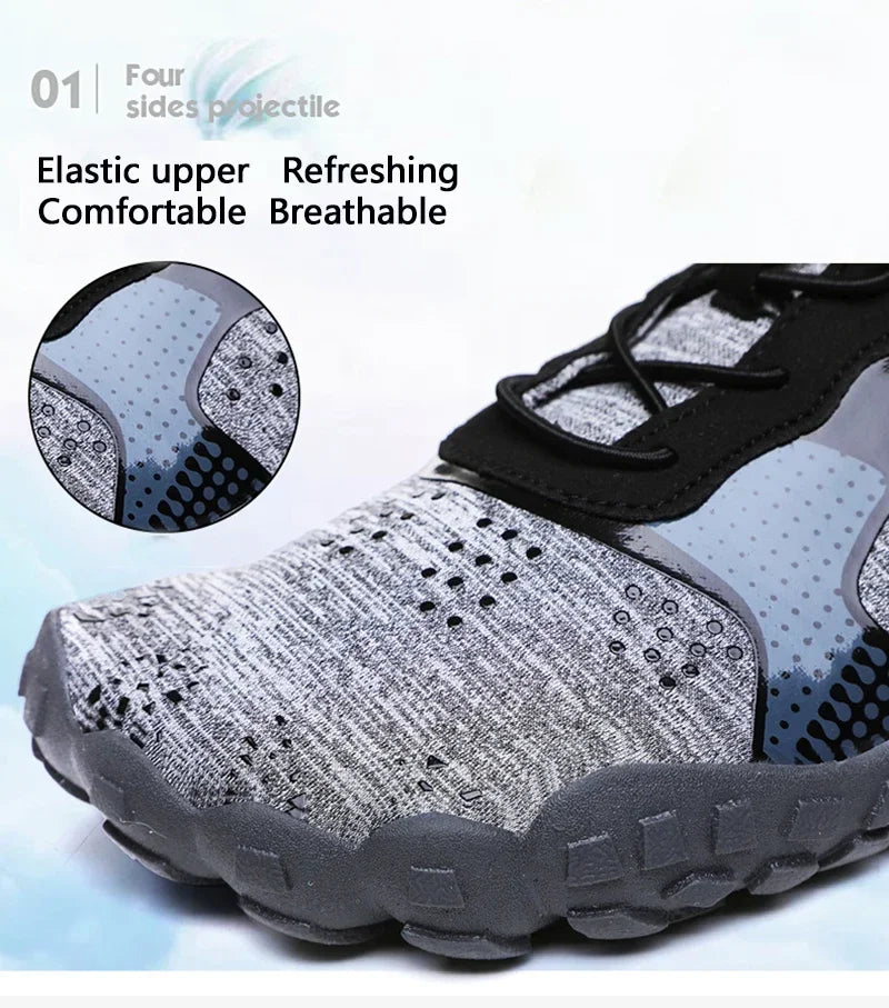Leichte, erfrischende Aqua-Stiefel für Herren, atmungsaktive Outdoor-Wasserschuhe für Damen, rutschfest, strapazierfähig, Sport- und Wandersneaker