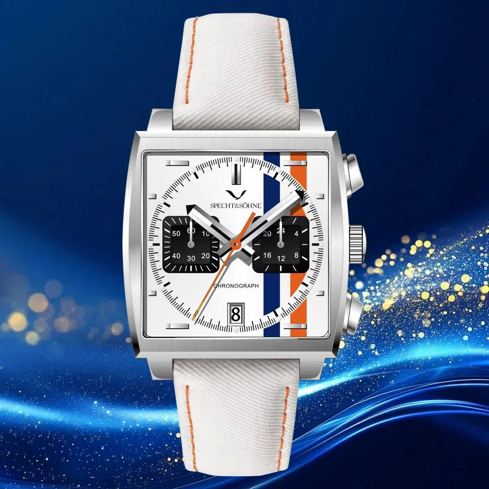 Specht&Sohne Men's Watch Luxury Brand Waterproof Stainless Steel Leather Japan VK Multifunctional Quartz Watch