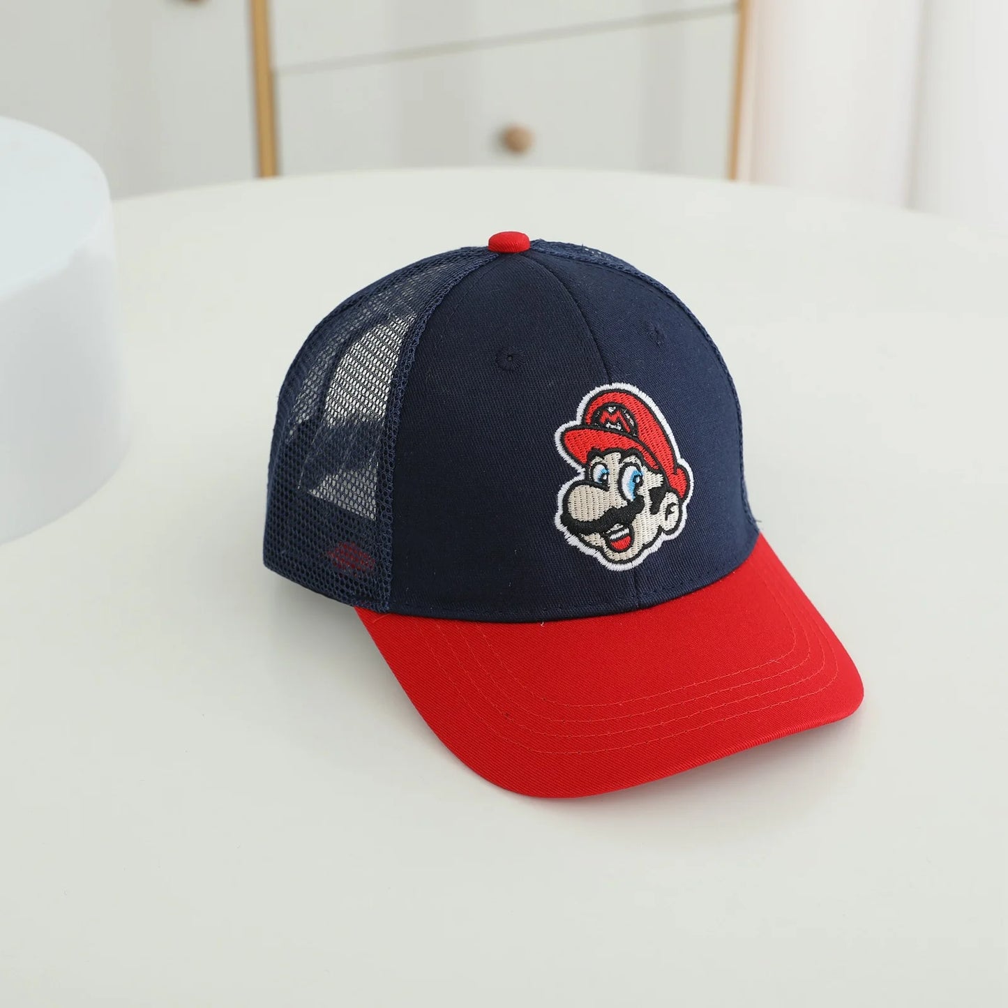 Yoshi Bowser Luigi Super Mushroomi Duckbill Cap Baseball Cap Cartoon Patterned Mesh Cap Summer-appropriate hats for kids Trendy