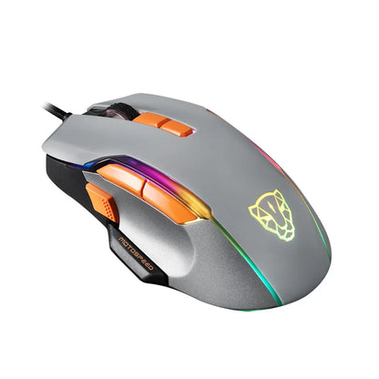 Motospeed V90 Wired Gaming Mouse RGB Backlight 8 Adjustable 50000 DPI Office Game Mouse Macro Drive PMW3325 For Laptop PC