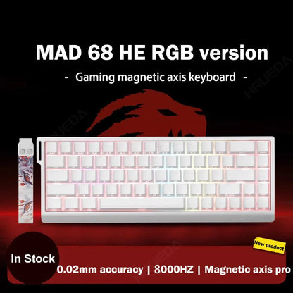 MADLIONS Mad 60he Mad60HE Mad 68HE mechanische Tastatur mit Magnetschaltern, kabelgebunden, Hot-Swap, 8K-Polling-Rate, personalisierte Gaming-Tastatur
