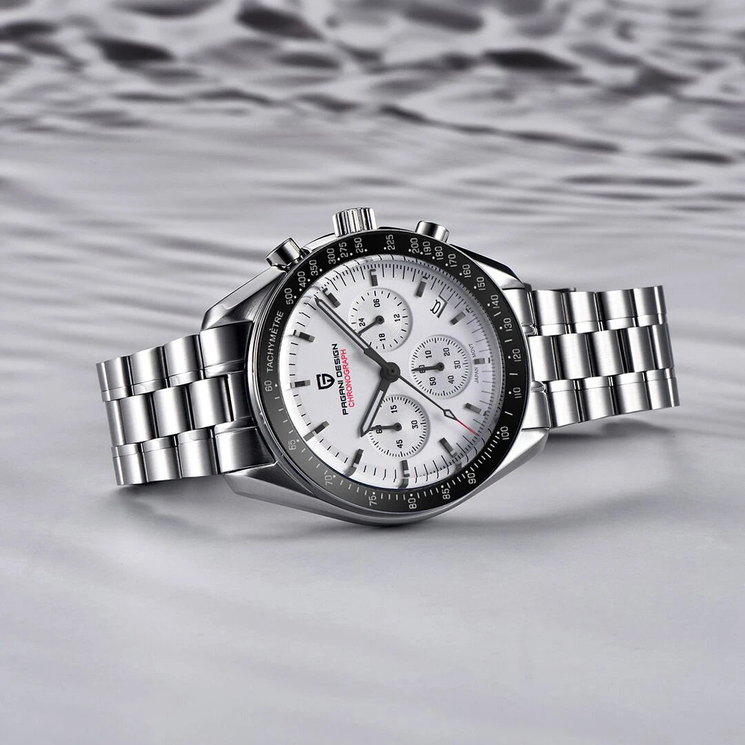 PAGANI DESIGN 2026 New Meteorite pattern dial Luxury Quartz Watch For Men Speed Sport Chronograph AR Sapphire crystal Wristwatch