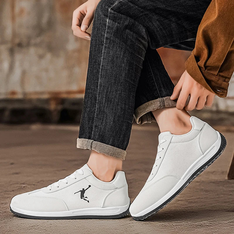 Men's Shoes, Spring and Autumn Trendy Styles, New Cross-Border Models, White, Black, Red Sneakers, Soft-Soled Breathable Men's Low-Top Versatile Casual Shoes