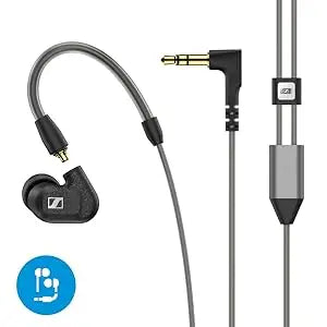 Sennheiser IE 300 HiFi Wired In-Ear Earphones TrueResponse Dynamic Driver Studio Monitoring Earbuds with Detachable Cable