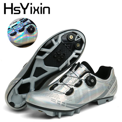 Atmungsaktive MTB-Fahrradschuhe für Damen und Herren – Offroad-Mountainbike-Fahrradschuhe mit selbstsichernden Speed-Mountainbike-Pedalschuhen