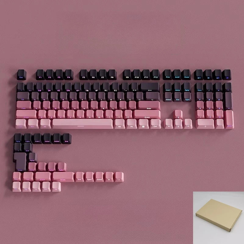 2025 Original Daylight PBT Translucent Keycaps Set – 136 OEM Side-Engraved Keycaps for 60/84/98/108 Mechanical Keyboards, MX Switch Compatible