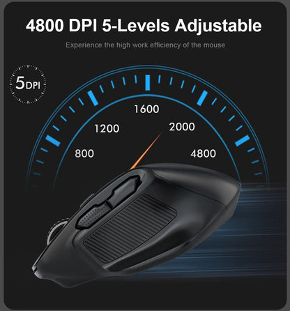 E-YOOSO X-31 Pro USB гейминг мишка с голяма опора, Bluetooth 2.4G безжична връзка, PAW3212, 4800 DPI, за геймъри, компютър, лаптоп и PC