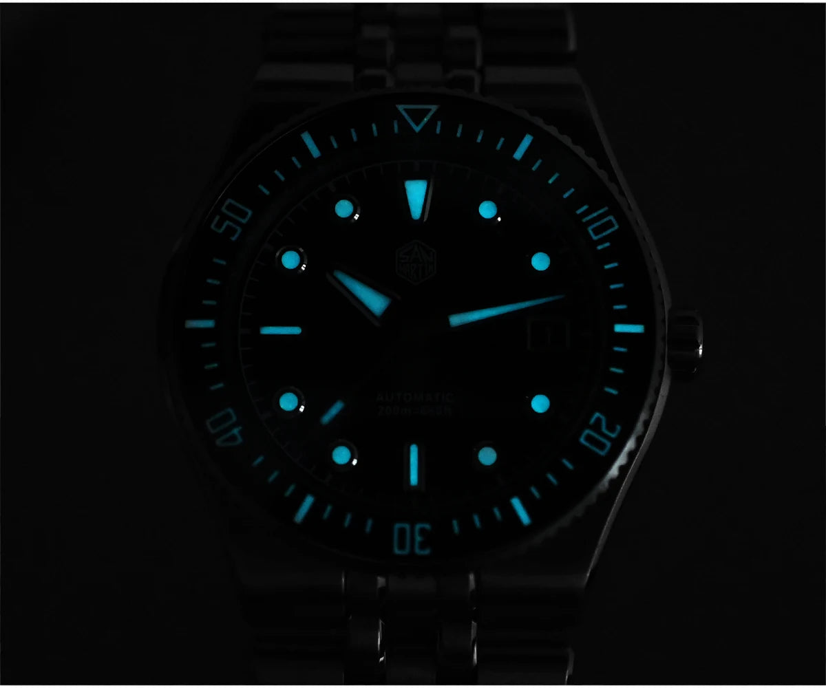 San Martin 37.5mm 40mm Classic Simple Dial Men Diver Watch Miyota 9015 Luxury Automatic Mechanical Watch Waterproof 200m SN0148