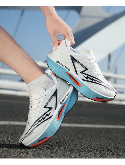 2026 Running Shoes Carbon Board Marathon Men Sports Breathable Lightweight Women's Comfy Athletic Antiskid Sneakers Casual New