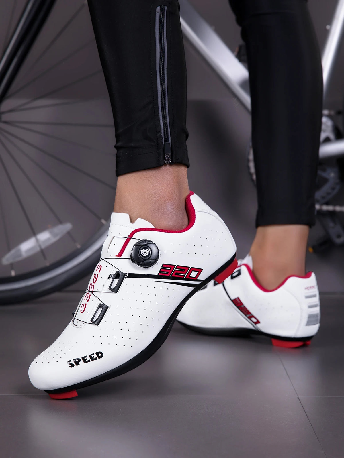 Men Cycling Shoes Road Cycling Sports Shoes Women MTB Racing Competition Self-Locking Cycling Shoes Spd Cleats Cycling Shoes