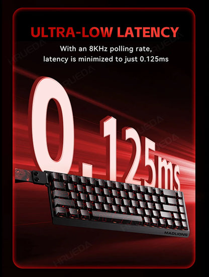 MADLIONS Mad 60he Mad60HE Mad 68HE mechanische Tastatur mit Magnetschaltern, kabelgebunden, Hot-Swap, 8K-Polling-Rate, personalisierte Gaming-Tastatur