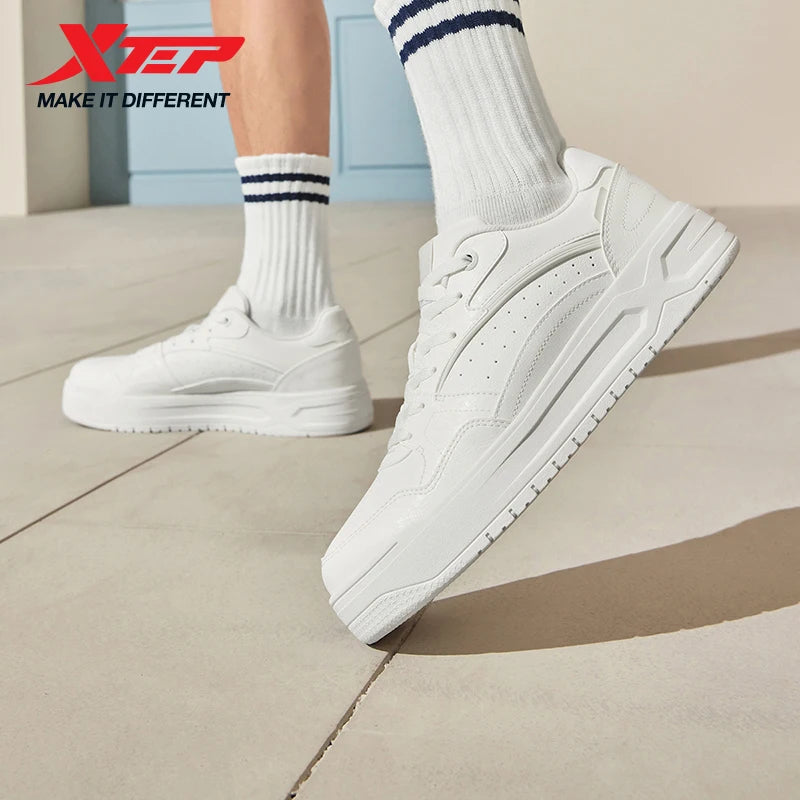 Xtep Skateboardsko 2025 Sommer lette sportssko med tyk sål, lave moderigtige sneakers i streetstyle 875319310016