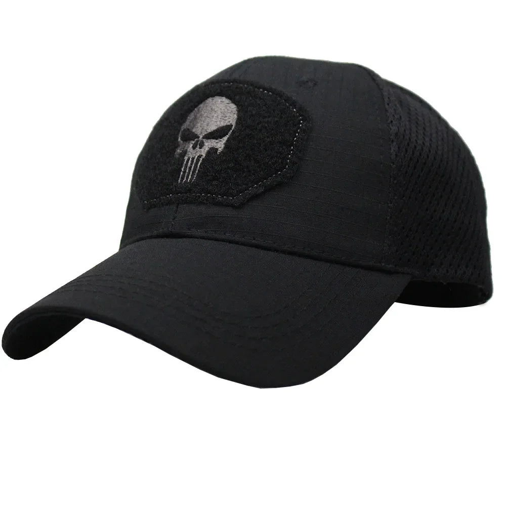 Camouflage Baseball Cap Mesh Breathable Special Forces Tactical Camo Hat Skull Duck Visor Hat
