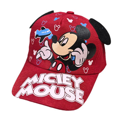 Disney Minnie Mickey Anime Peripheral Cotton Polyester Baseball Cap Figure Cartoon Peaked Cap Dress Up Kid's Birthday Gifts
