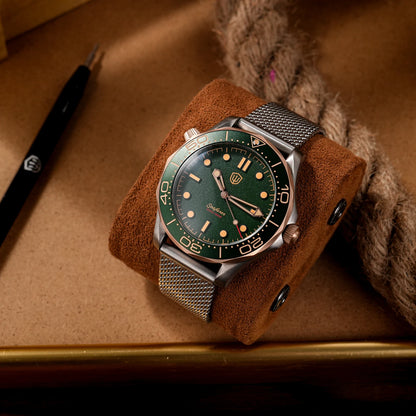 Watchdives 42mm Seafarer Grade 2 Titanium NTTD Dive Watch WD007Q V2 VH31 Sweep Second Quartz Movement Luminous Sapphire Watches