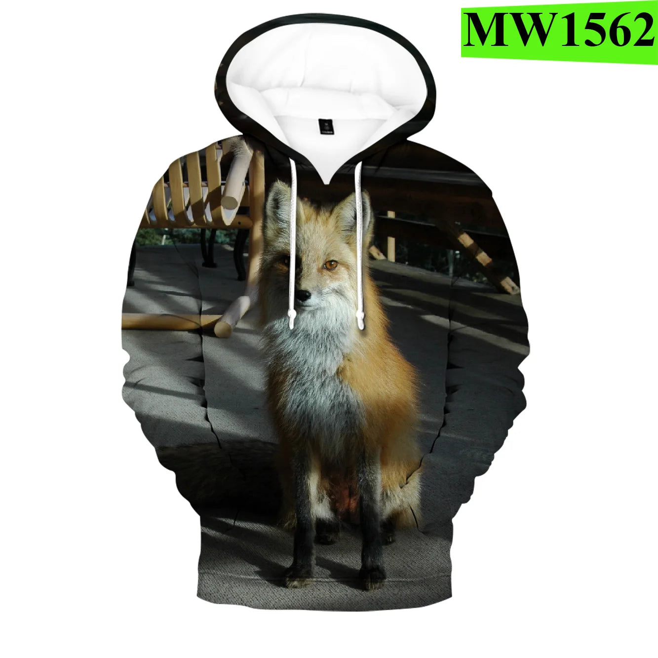 Populära hiphop-hoodies med ny 3D-rävprint, bekväma sweatshirts för män/kvinnor och vuxna/barn, avslappnade pullovers