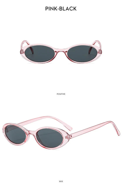 Malé oválné sluneční brýle pro ženy a muže, trendy, vintage, hip hop, kočičí oči, dámské, leopardí, černé, punkové, UV400, Oculos