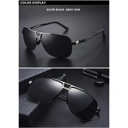 Huippulaatuiset alumiini-magnesium-neliönmuotoiset polarisoidut fotokromaattiset aurinkolasit miehille – sotilas-, turva- ja ajolasit Oculos De Sol Masculino