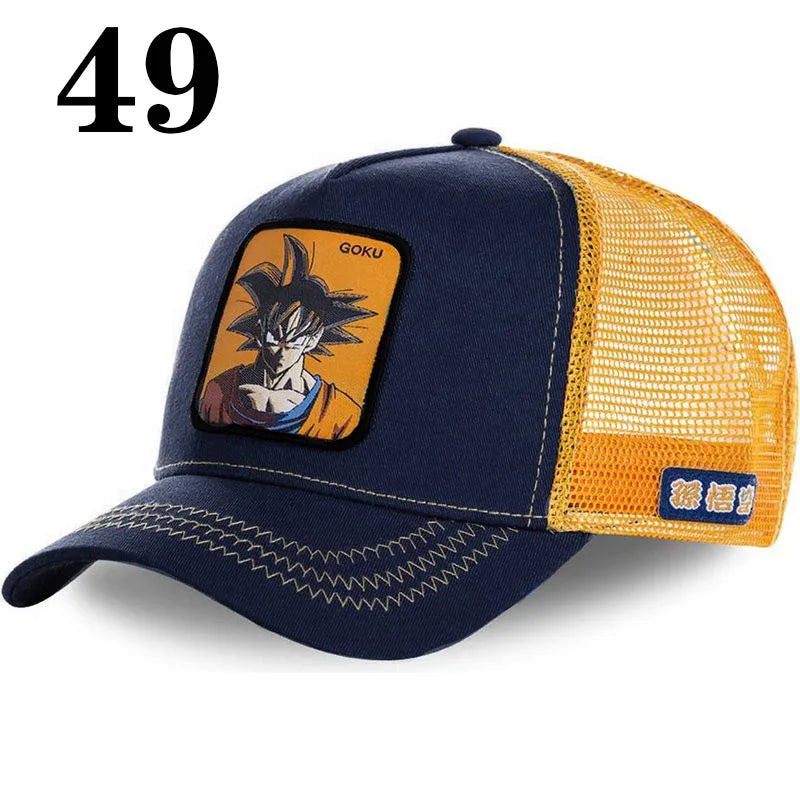 Dragon Ball DRAGONBALL Mesh Cap Cartoon Mesh Cap Men And Women Baseball Cap Fashion Patch Trucker Cap