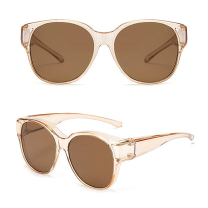 Módní sluneční brýle s UV ochranou pro řidiče, kulatý rám, styl Y2K, nositelné přes dioptrické brýle, retro černé brýle pro ženy a muže
