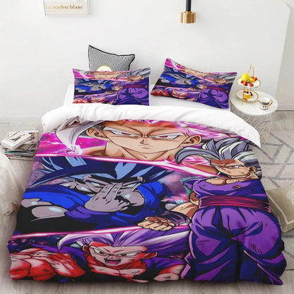 Komplet pościeli Goku Dragon Ball dla nastolatków, poszwa na kołdrę dla dzieci i chłopców, idealny prezent, dekoracja sypialni Queen King