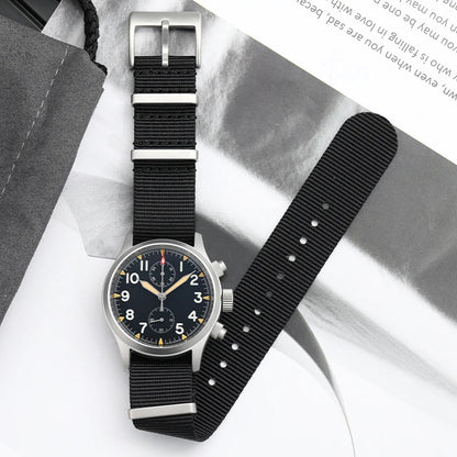 Militado ML1868KF Retro VK67 Quartz Chronograph Watch Stainless Steel Case 3 Dial Waterproof 100M  Multifunction Military Watch