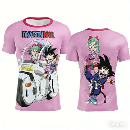 Summer 2026 Dragon Ball 3D T-shirt Oversized Majin Vegeta Blue Lightning Print Breathable Gym Streetwear Unisex Men Women Kids