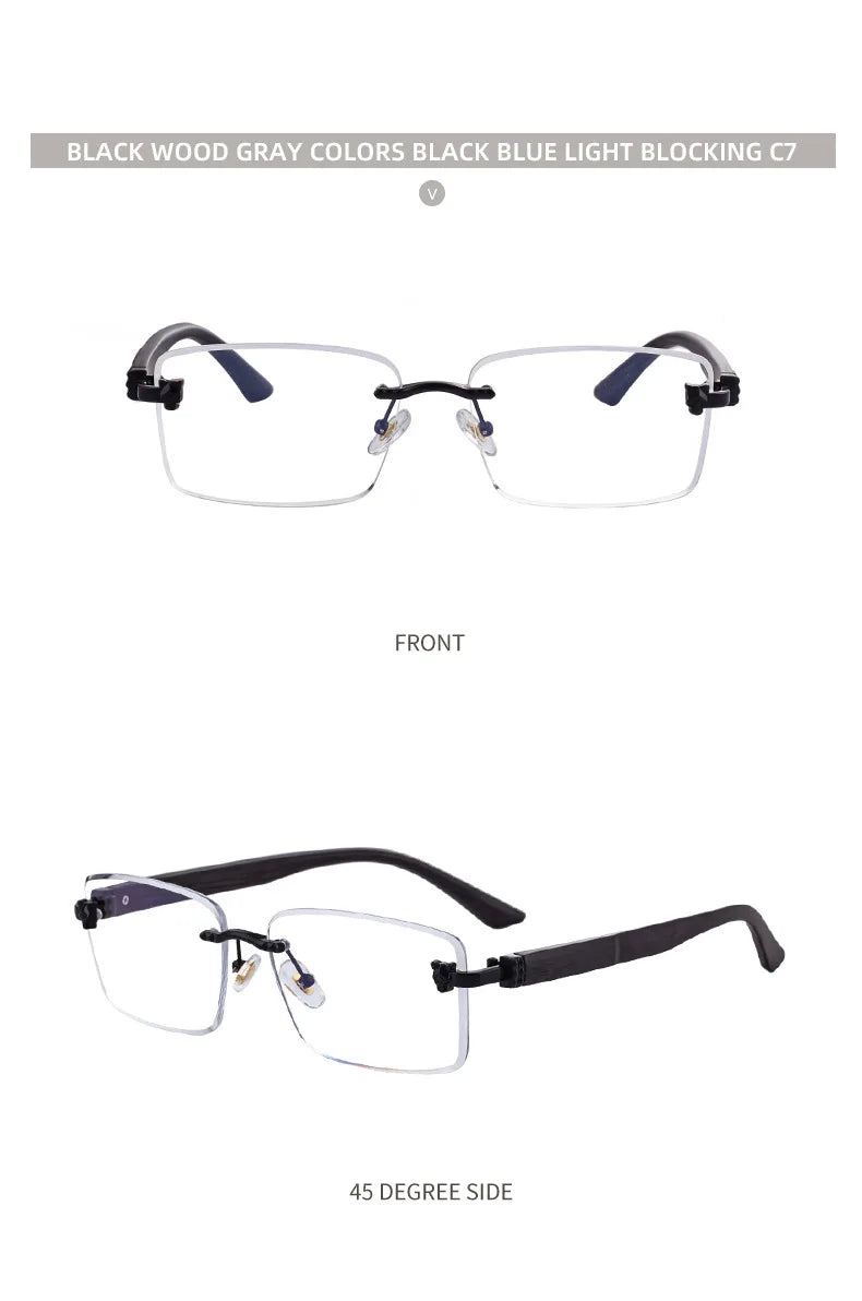 2026 Wooden Rimless Sunglasses Women Trendy Retro UV400 Protection Square Sunglass Men Brand Design Fashion Glasses Dropshipping