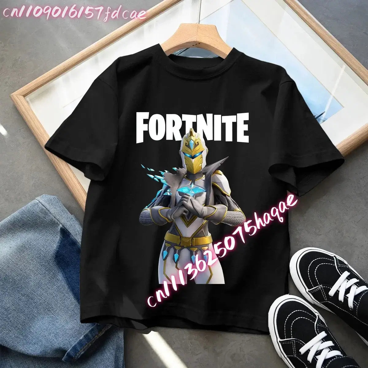 Fortnites Kids Black Cotton T Shirt Fortress Night Baby Short Sleeve Tees Shirt Cartoon Boy Girl Summer Clothes Kawaii Tops Gift