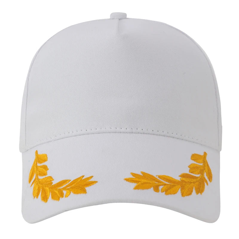 Customized logo printed men's baseball cap casual cap wheat ear men's solid color snap cap sports cap women's baseball cap
