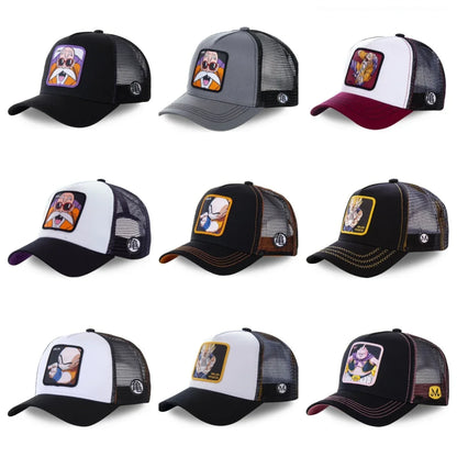 ALL Styles Dragon Ball Baseball Cap Snapback Peaked Cap Men's Embroidery Hip-Hop Cap Style Sun Visor Adjustable Trucker Mesh Cap