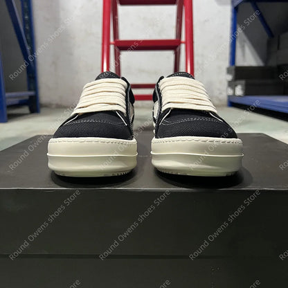 Casual Shoes Men Low Top Quality Denim Lace Up Thick Sole Luxury Designer Hip-hop Dunk Sport Trainers Women Summer Flat Sneakers