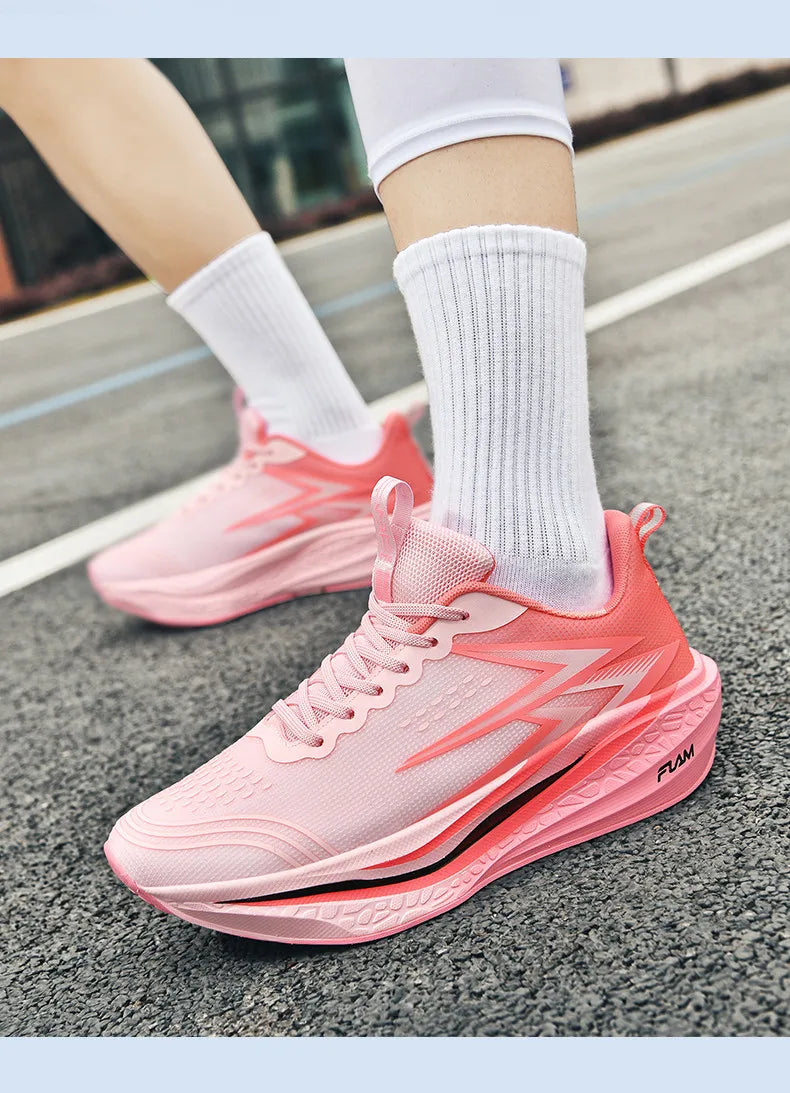 Sports Running Shoes Speciality Marathon Men Breathable Lightweight Carbon Board Women's Comfortable Athletic Nonskid Sneakers