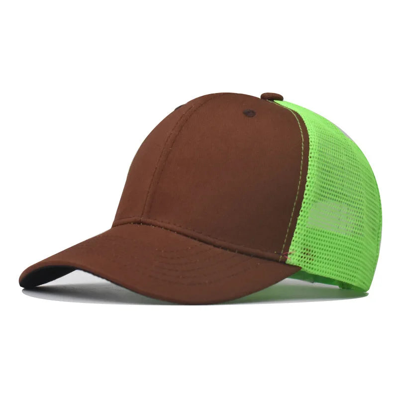 Baseballkasket til voksne Netkasket Lavt buet skygge Hat Unisex Sommerhat Åndbar hat med skygge Forår/efterår-kasket Hiphop-kasket med tæt pasform